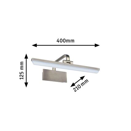 Paulmann 95569 - LED/9,5 W Obrazové svietidlo RENAN 230 V 40 cm mosadz