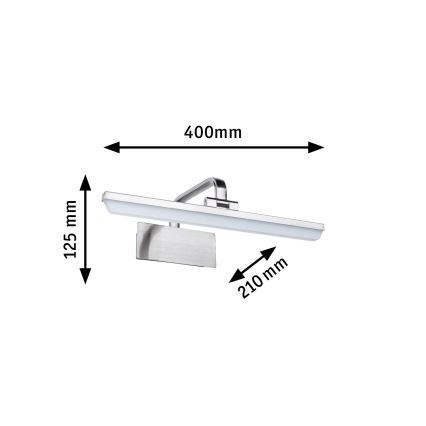 Paulmann 95572 - LED/9,5W Obrazové svietidlo RENAN 230V 40 cm matný chróm