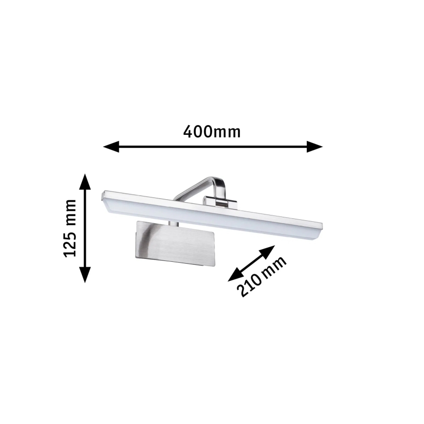 Paulmann 95572 - LED/9,5W Obrazové svietidlo RENAN 230V 40 cm matný chróm