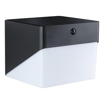 Paulmann 95746 - LED/2,3W IP44 Solárne nástenné svietidlo so senzorom EILEEN 3,7/230V 4000 mAh čierna