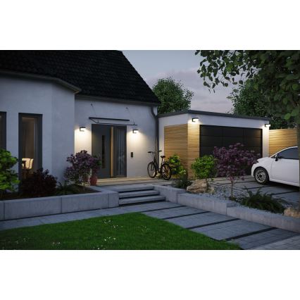 Paulmann 95747 - LED/2,3W IP44 Solárne nástenné svietidlo so senzorom CALYNE 3,7/230V 4000 mAh čierna