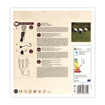 Paulmann 98845 - SADA 3x LED/3W IP65 Reflektor GARDENSPOT 230V