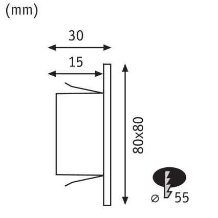 Paulmann 99495 - LED/1,2W Schodiskové svietidlo EDGE 230V