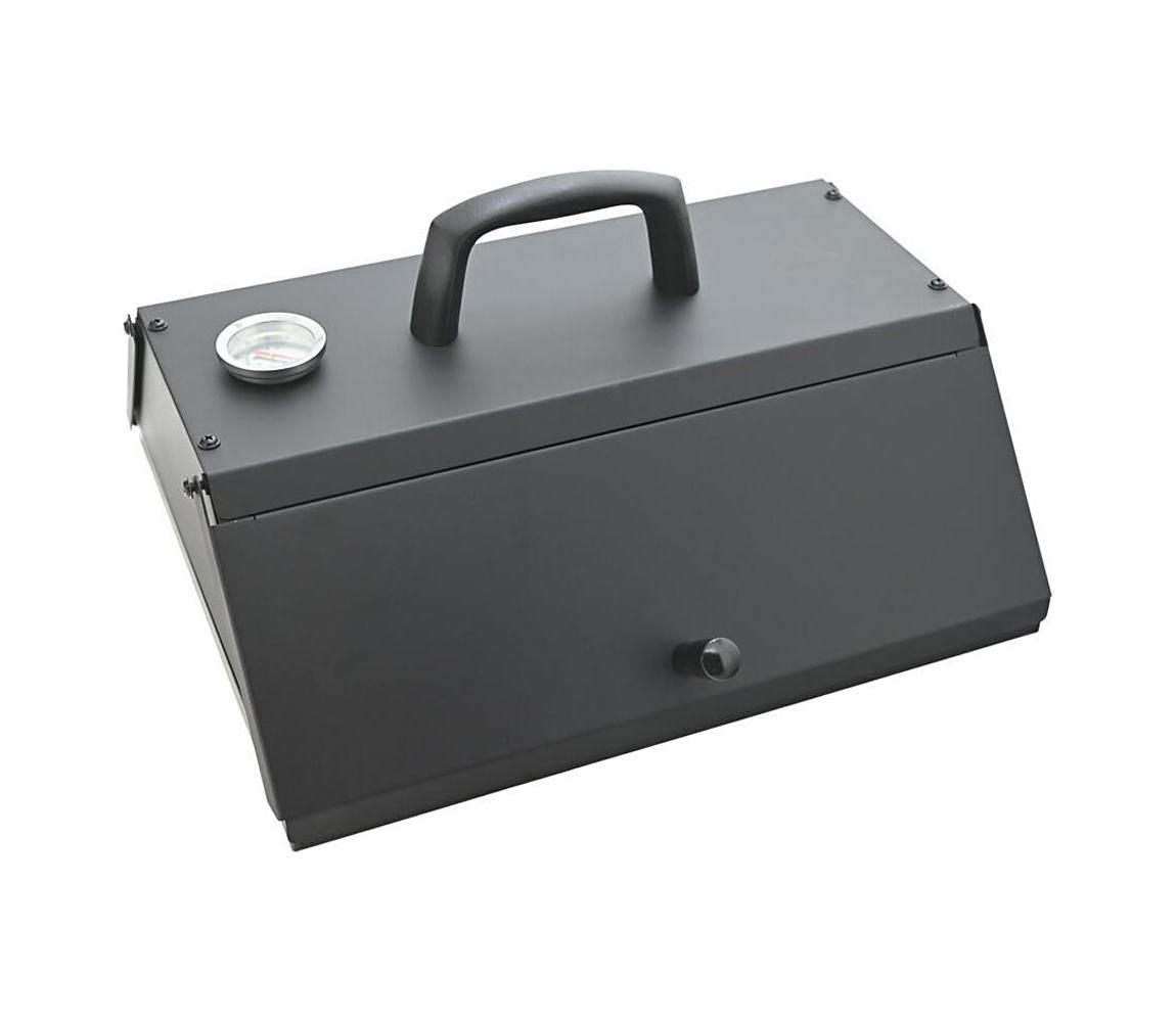 Pec na pizzu s dvierkami a teplomerom 40x35,5x21 cm čierna 14111
