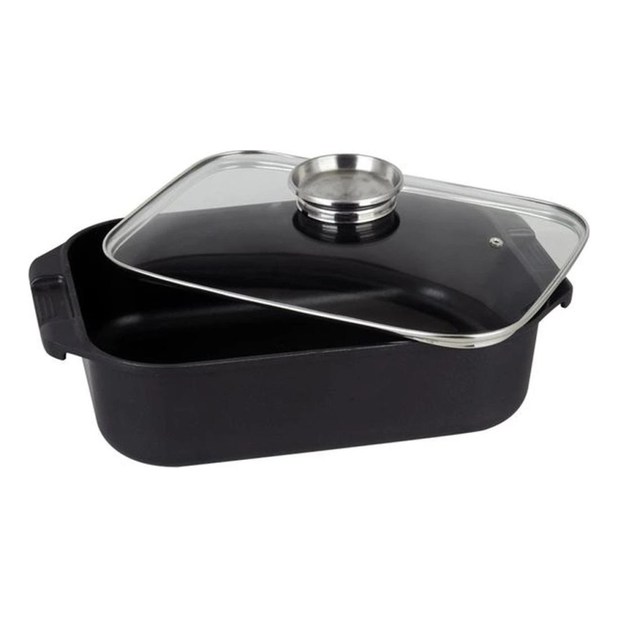 Pekáč s pokrievkou TORO 6,5 l 34,5x10x24,5 cm čierny