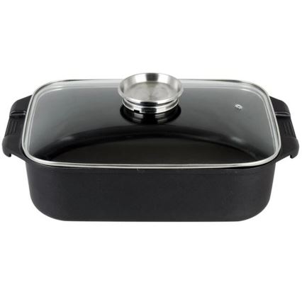 Pekáč s pokrievkou TORO 6,5 l 34,5x10x24,5 cm čierny