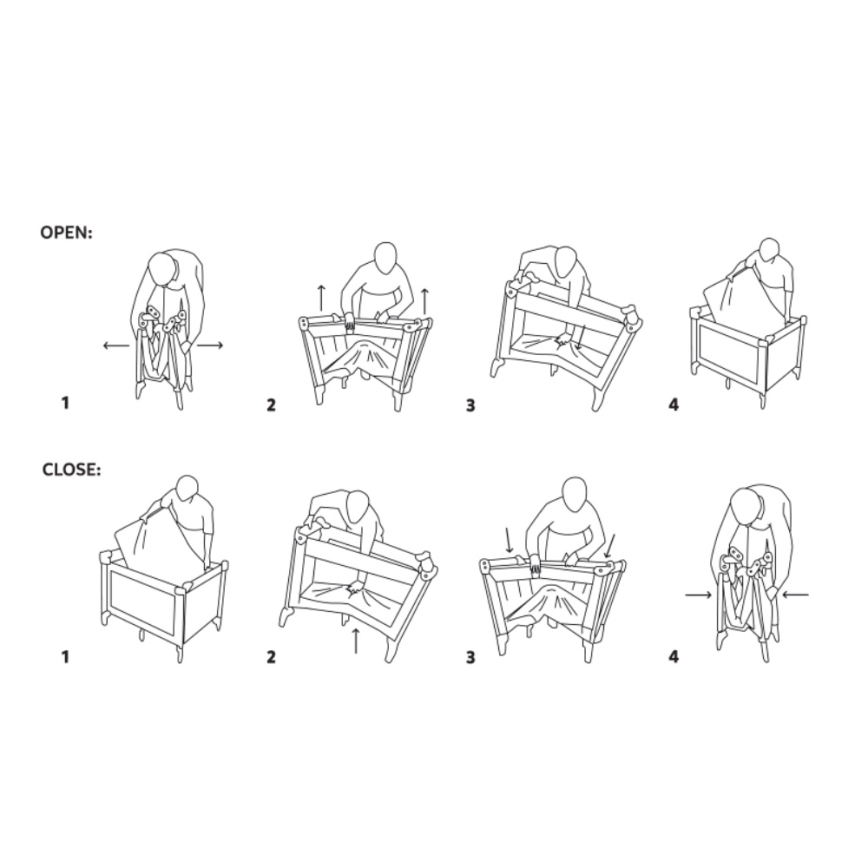 PETITE&MARS - Cestovná postieľka NYJA Elegant Dreamlines Mocha