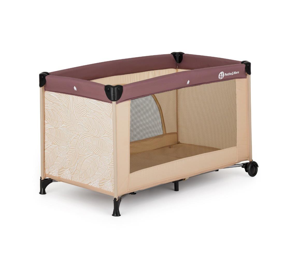 PETITE&MARS - Cestovná postieľka NYJA Urban Jungle Sand 923485