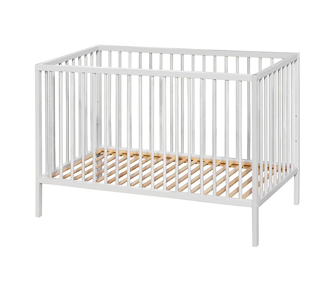 PETITE&MARS - Detská postieľka NELA BEECH 120x60 cm biela/buk 940392