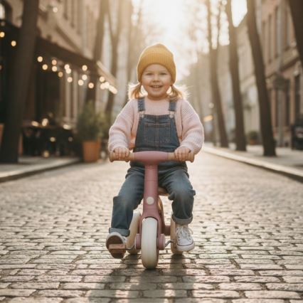 PETITE&MARS - Detská trojkolka 3 v 1 BINGO Dusty Rose