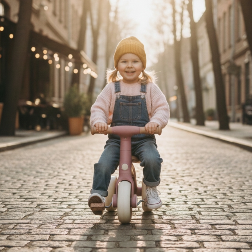 PETITE&MARS - Detská trojkolka 3 v 1 BINGO Dusty Rose