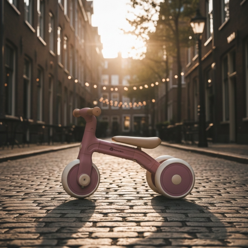 PETITE&MARS - Detská trojkolka 3 v 1 BINGO Dusty Rose