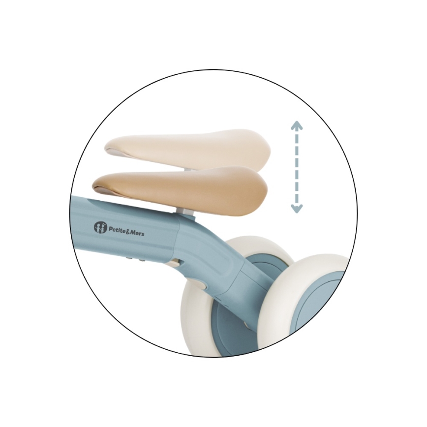 PETITE&MARS - Detská trojkolka 3 v 1 BINGO Stering Blue