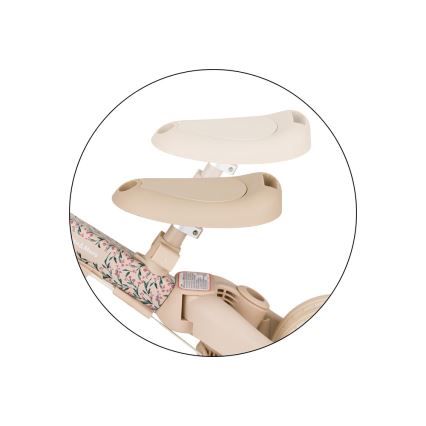 PETITE&MARS - Detská trojkolka 5v1 TURBO LIMITED Pink Meadow