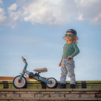 PETITE&MARS - Detská trojkolka 5v1 TURBO PLUS Misty Green