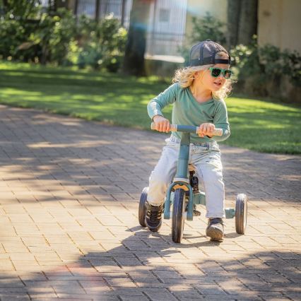 PETITE&MARS - Detská trojkolka 5v1 TURBO PLUS Misty Green