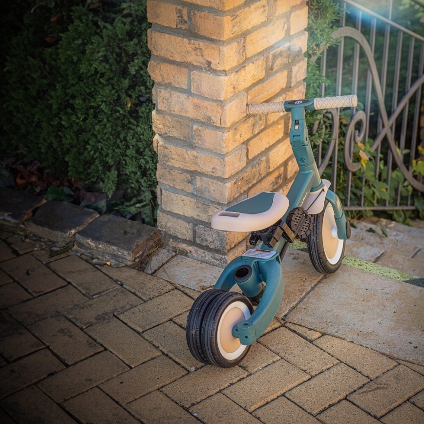 PETITE&MARS - Detská trojkolka 5v1 TURBO PLUS Misty Green