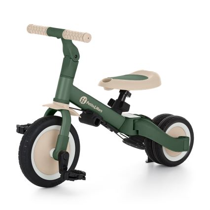 PETITE&MARS - Detská trojkolka 5v1 TURBO PLUS Misty Green