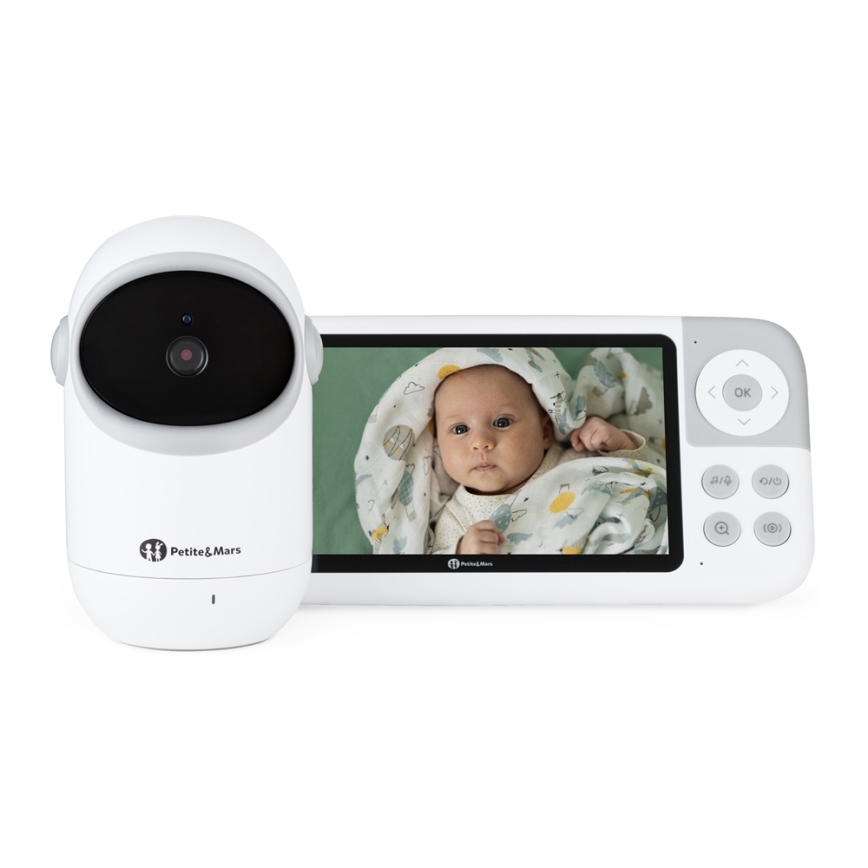 PETITE&MARS - Detská videochôvička s monitorom EVE 5.0 3,8V 3050 mAh