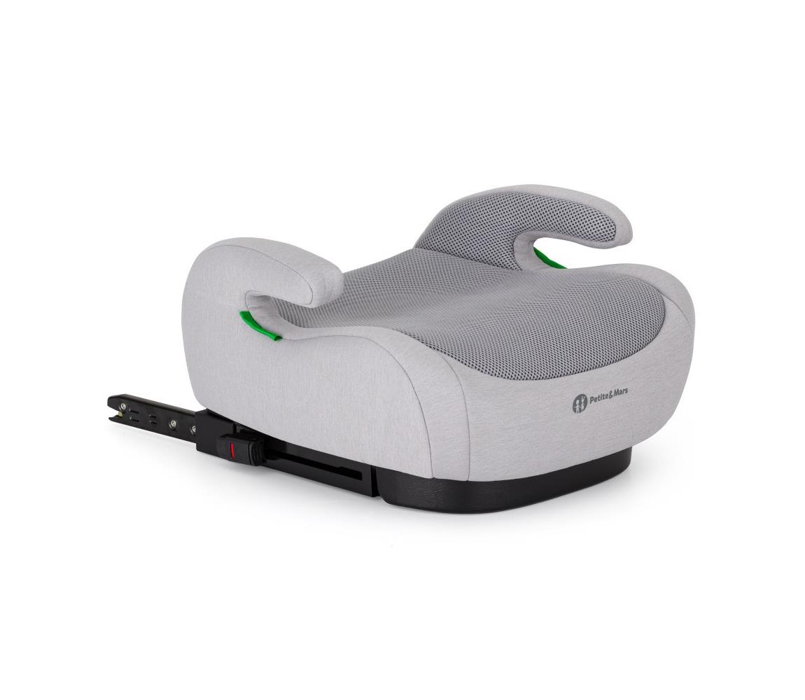 PETITE&MARS - Podsedák do auta OPTIMUS PRO i-Size Air 125-150 cm (22-36 kg) sivý 647496