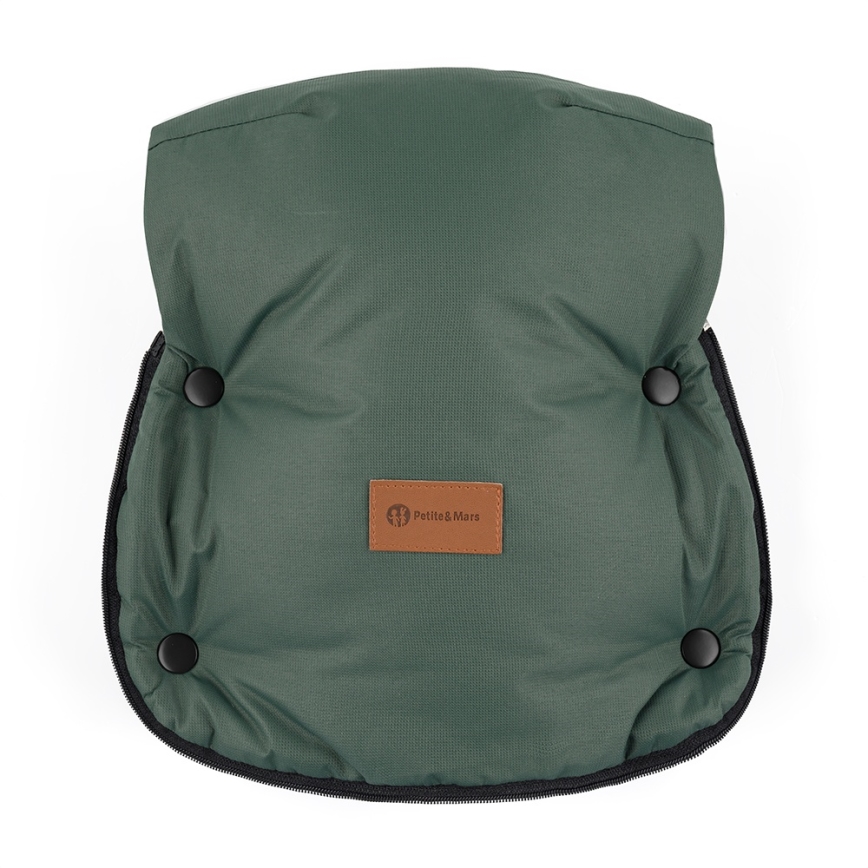 PETITE&MARS - SADA detského fusaku 4v1 COMFY + rukávnikov na kočík FURRY Khaki