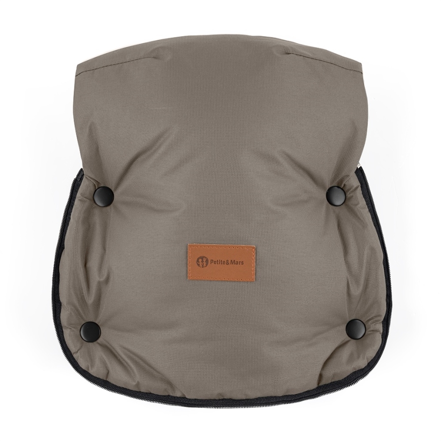 PETITE&MARS - SADA detský fusak 4v1 COMFY + rukávniky na kočík FURRY Mocha Mousse