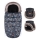 PETITE&MARS - SADA Detský fusak 4v1 COMFY Stylish Beauty + rukávniky na kočík FURRY Forever Black