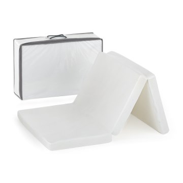 PETITE&MARS - Skladací cestovný matrac FOLDIE 120x60 cm biely