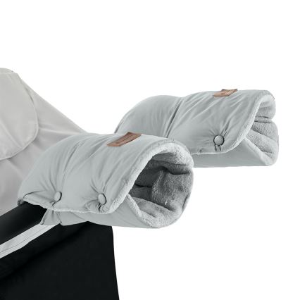 PETITE&MARS - SADA Detský fusak 3v1 JIBOT + rukávniky na kočík JASIE svetlosivá