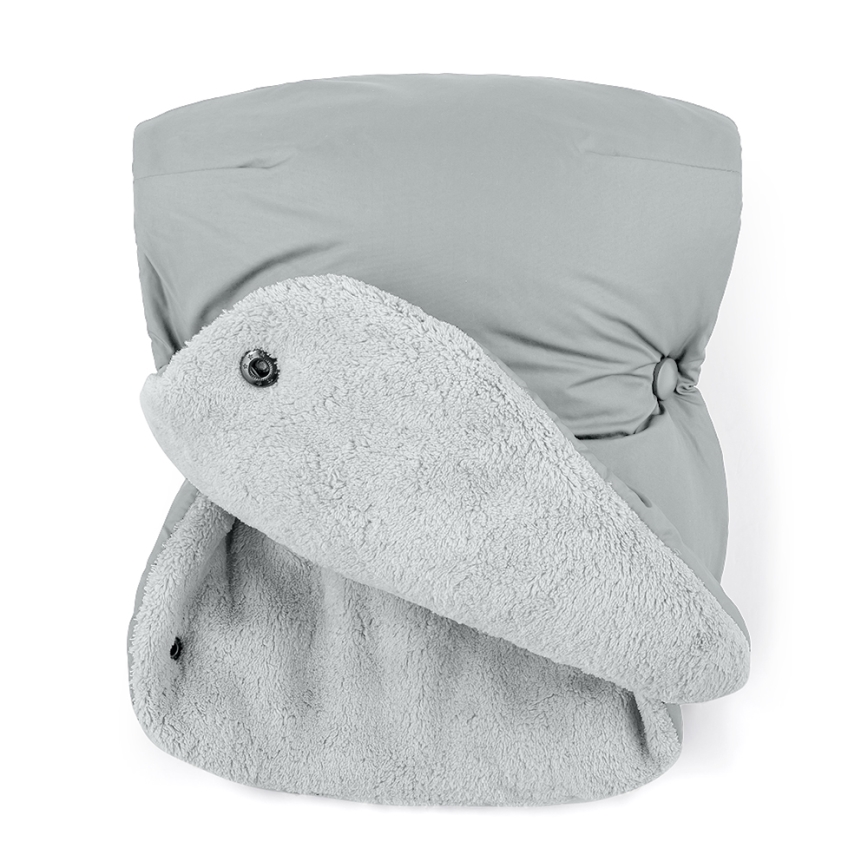 PETITE&MARS - SADA Detský fusak 3v1 JIBOT + rukávniky na kočík JASIE svetlosivá