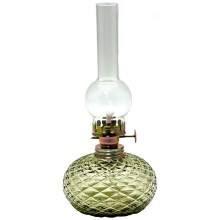 Petrolejová lampa Eliška 20 cm lesná zelená