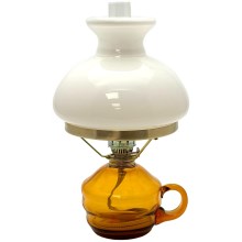 Petrolejová lampa KLÁRA 34 cm amber