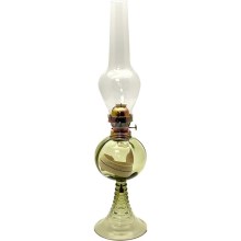 Petrolejová lampa KVĚTA 50 cm lesná zelená