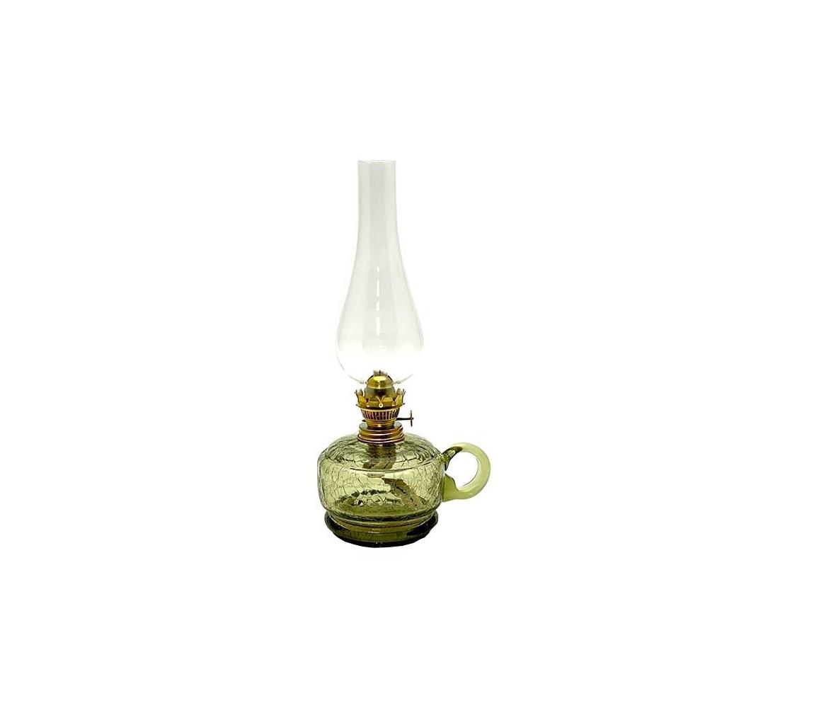 Floriánova huť Petrolejová lampa MONIKA 34 cm lesná zelená 