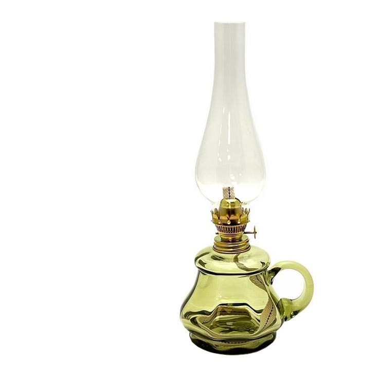 Petrolejová lampa TEREZA 34 cm lesná zelená