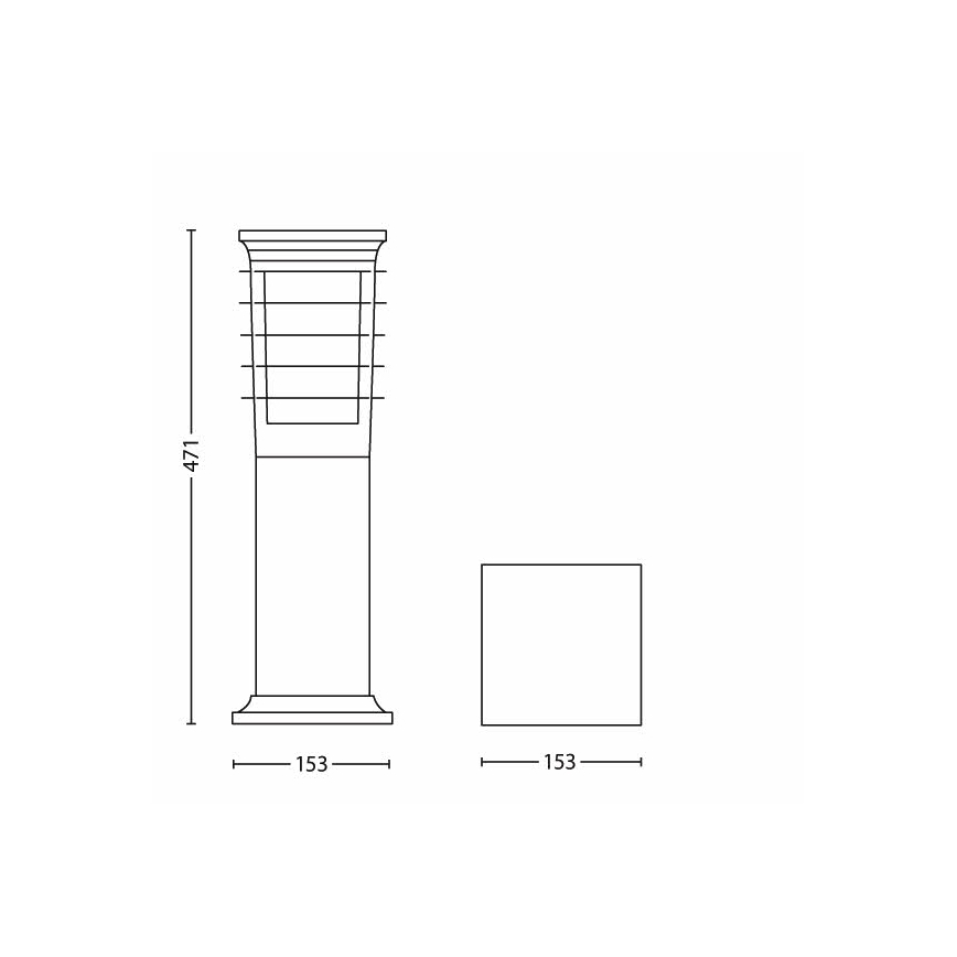 Philips 15282/54/16 - LED Vonkajšia lampa MYGARDEN PATIO 1xE27/53W/230V IP44