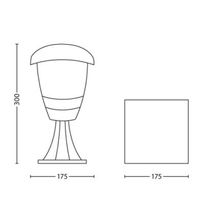 Philips - Záhradné svietidlo 1xE27/60W/230V