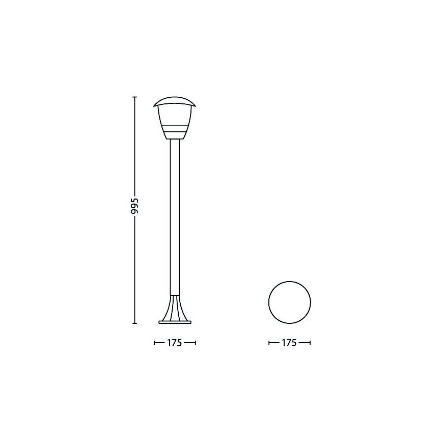 Philips - Vonkajšia lampa 1xE27/60W/230V