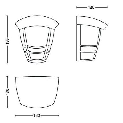 Philips 15387/31/16 - Vonkajšie nástenné svietidlo MYGARDEN CREEK E27/60W/220-240V