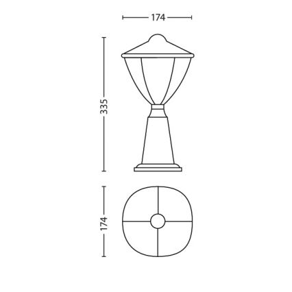 Philips - LED Vonkajšia lampa 1xLED/4,5W/230V IP44