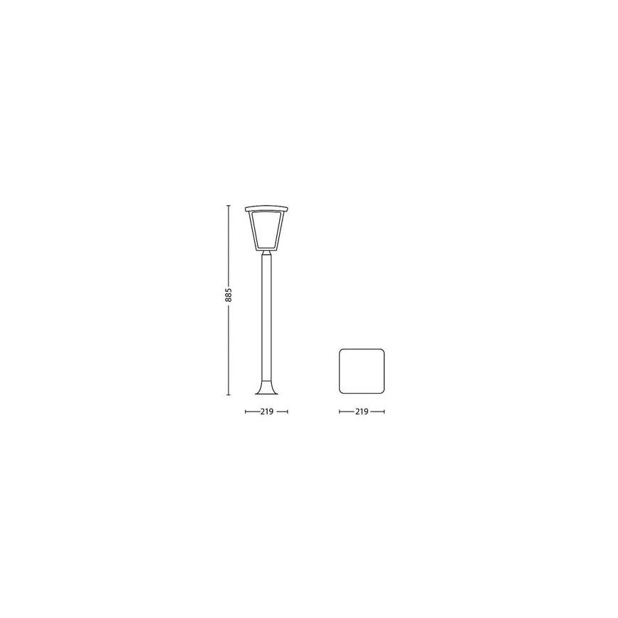 Philips 15484/30/16 - LED vonkajší stĺpik COTTAGE 1xLED/4,5W/230V