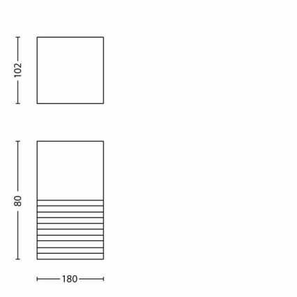 Philips - Vonkajšie nástenné svietidlo 1xE27/20W/230V IP44