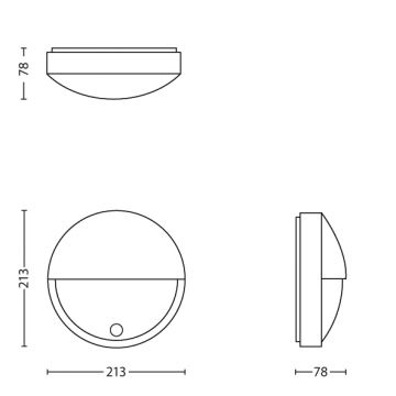 Philips - LED vonkajšie svietidlo s čidlom LED/6W/230V IP44