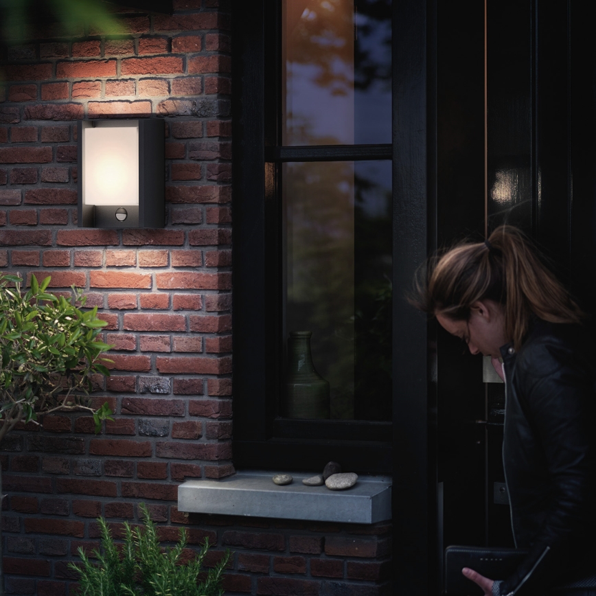 Philips 16461/93/P3 - LED vonkajšie svietidlo s čidlom MYGARDEN ARBOUR 1xLED/6W/230V
