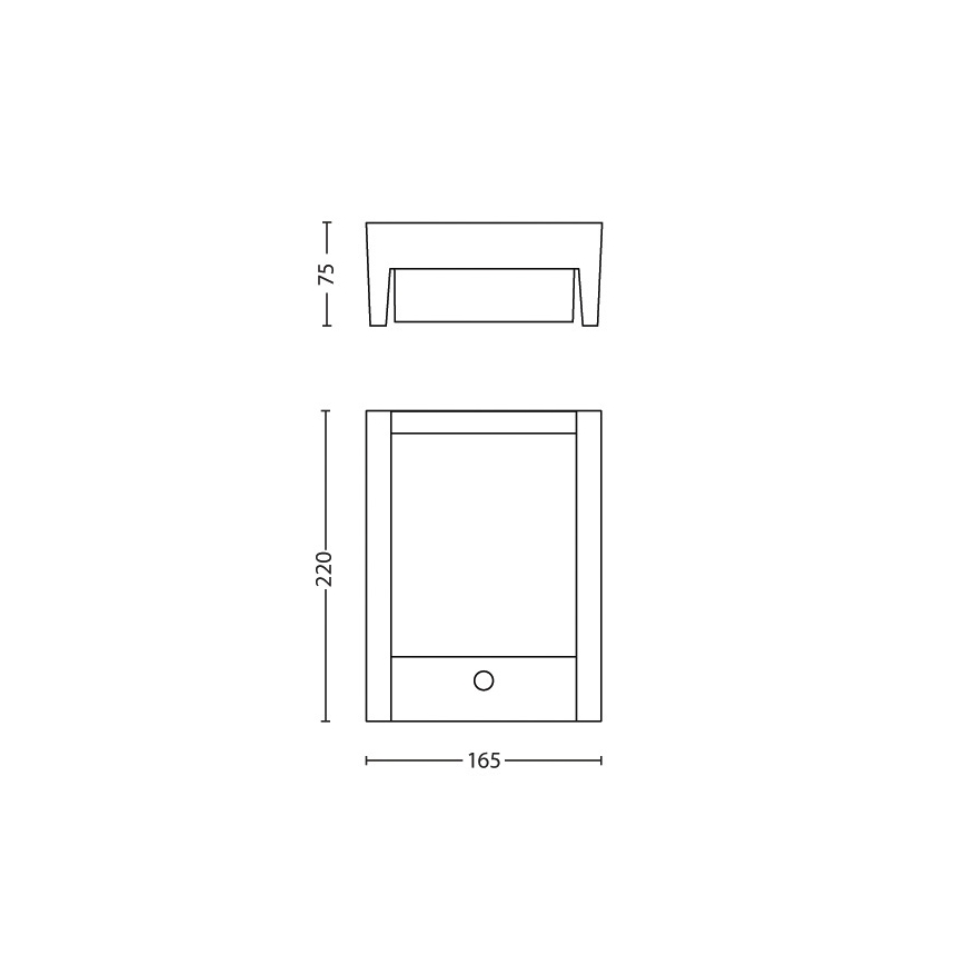 Philips 16461/93/P3 - LED vonkajšie svietidlo s čidlom MYGARDEN ARBOUR 1xLED/6W/230V