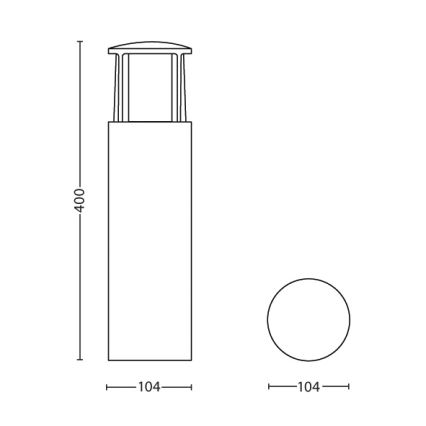 Philips - LED vonkajšia lampa 1xLED/6W/230V IP44