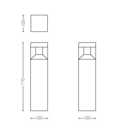 Philips - LED LED vonkajšie stĺpové svietidlo LED/8W IP44