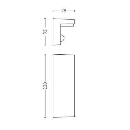 Philips - LED Vonkajšie nástenné svietidlo so senzorom 2xLED/4,5W/230V IP44