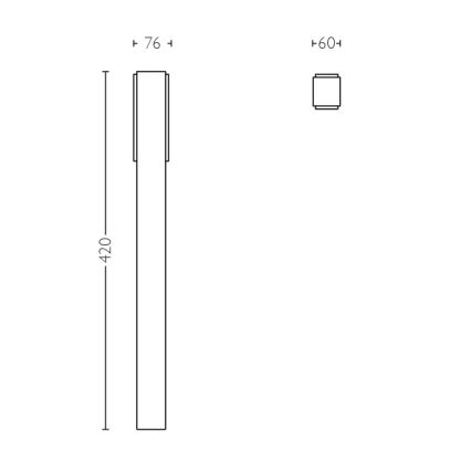 Philips - Vonkajšie stĺpikové svetlo 2xLED/4,5W IP44