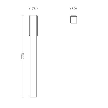 Philips - Vonkajšie stĺpikové svetlo 2xLED/4,5W IP44